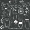 Shabby Chic mason jar clipart, Mason jar clipart, Mason jar, Shabby chic floral, chalkboard clipart, commercial use, AMB-1821