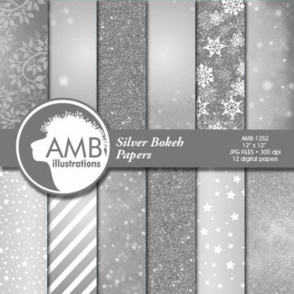 Silver Bokeh Patterns AMB-1252