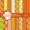 Hot Summer Sunflowers Digital Themed papers AMB-1433