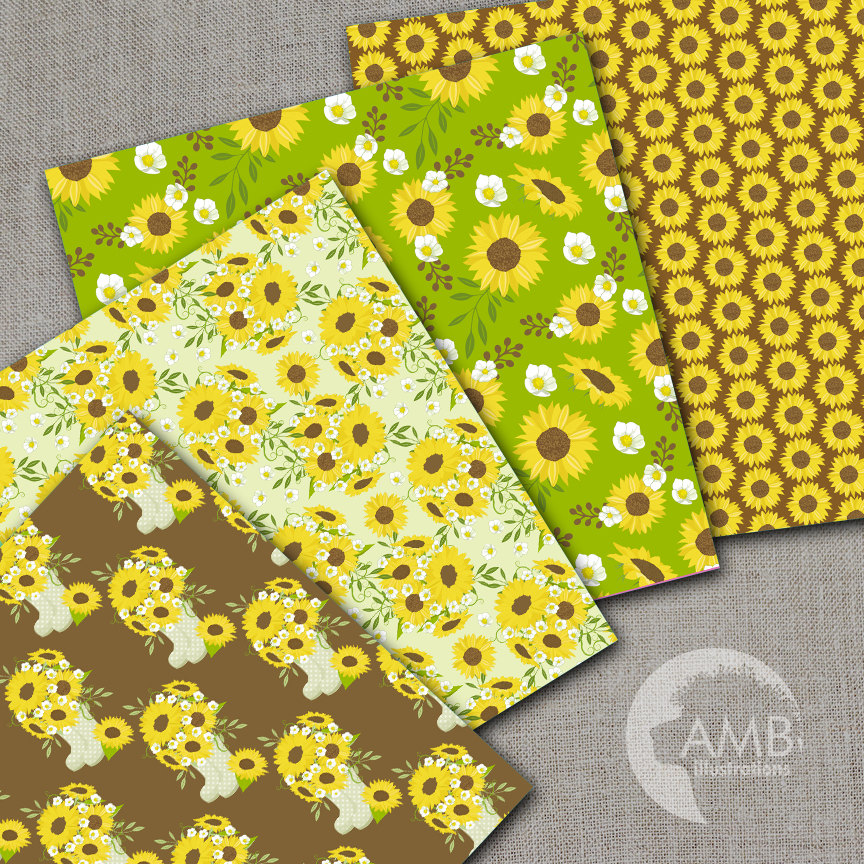 Yellow Wedding Scrapbook Paper, Green Floral Digital Paper Yellow Roses  Paper Pack, Wedding, Scrapbooking INSTANT DOWNLOAD 1814 