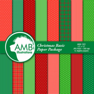 Traditional Christmas digital paper, Holiday Backgrounds, Papers, Scrapbooking, Christmas backgrounds, Holiday patterns, AMB-1501