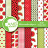 Watermelon digital papers, Picnic papers, Watermelon scrapbook papers, Red and green Watermelon Patterns, commercial use, AMB-899