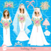 Wedding Bride Avatar Clipart AMB-937