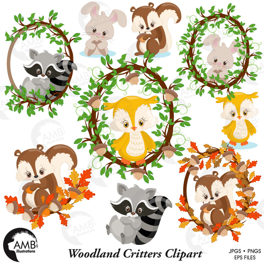 Woodland Forest Animals Clipart 