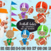 African American Baby Boy Football Clipart