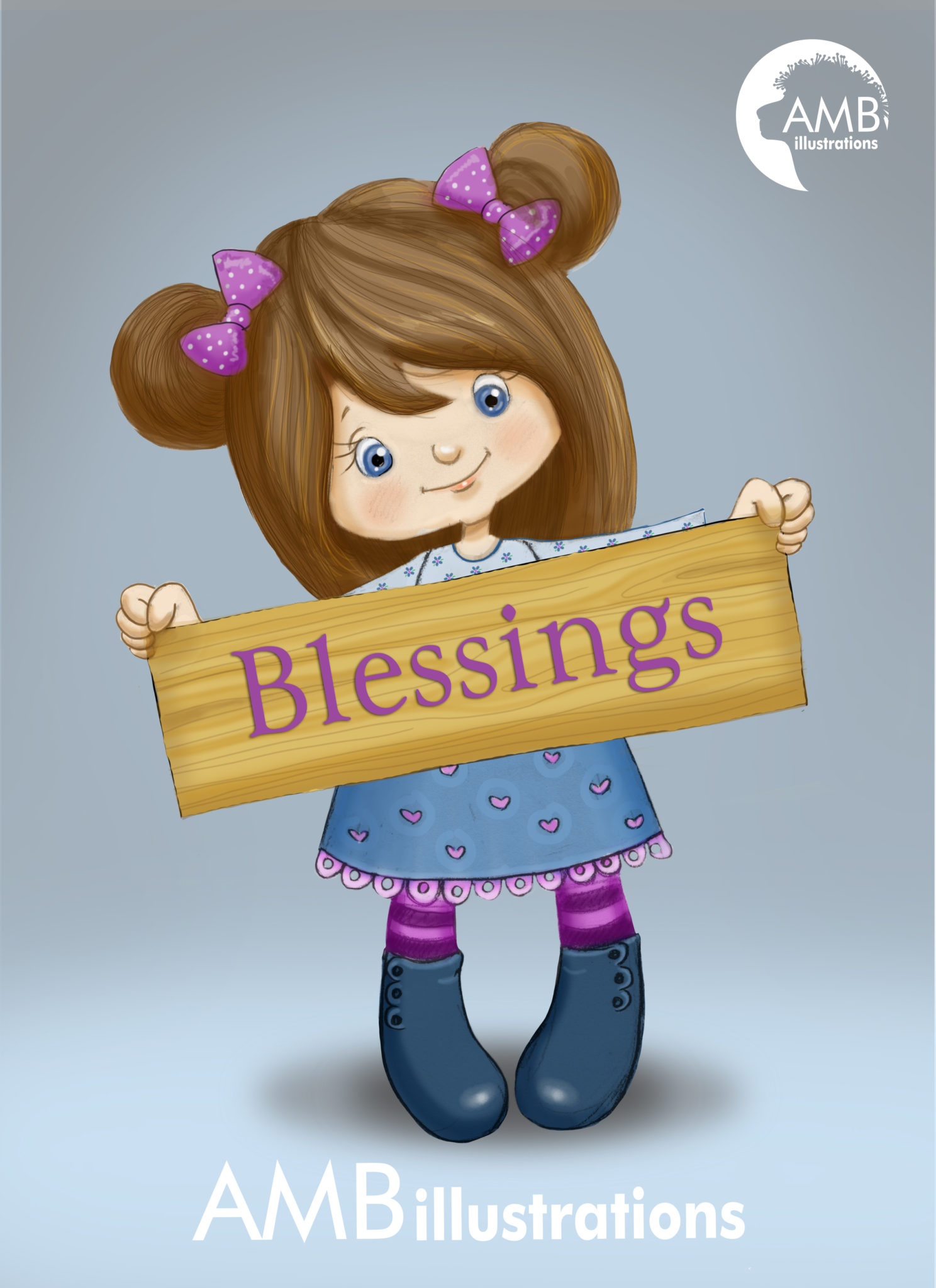 BLESSINGS GIRL FREEBIE | AMBillustrations.com