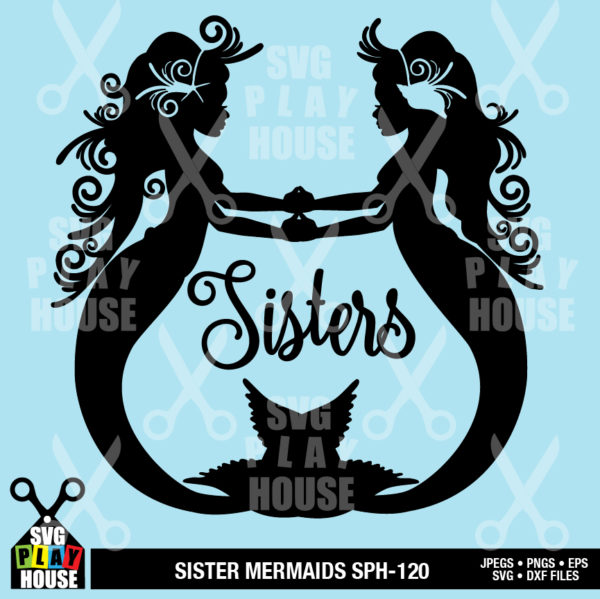 Mermaid Sisters for Life SVG