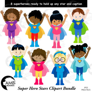 Multi-Cultural Superhero Stars Bundle