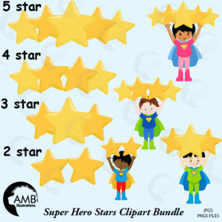 Multi-Cultural Superhero Stars Bundle