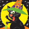 Halloween Pin the Tail on the Cat game