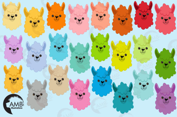 Llama Heads Clipart-amb-2100