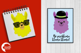 Llama Heads Clipart-amb-2100