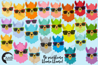 Llama Heads Clipart-amb-2100