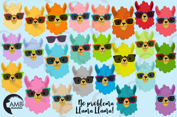 Llama Heads Clipart-amb-2100