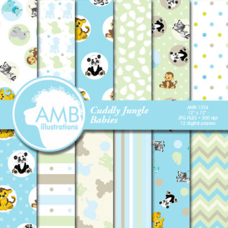 Cuddly Jungle Babies Papers