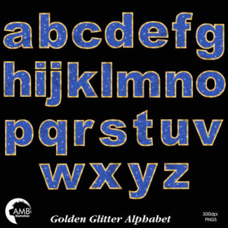 Golden Glitter Letters