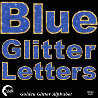 Golden Glitter Letters