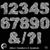 Silver Glitter Bokeh Numbers and Symbols-amb-2234