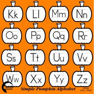 Simple Pumpkin Alphabet