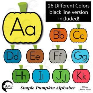 Colorful Pumpkin Alphabet