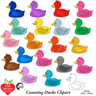 Counting Ducks Clipart