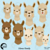 Llama Family Faces
