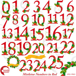 Christmas Mistletoe Numbers