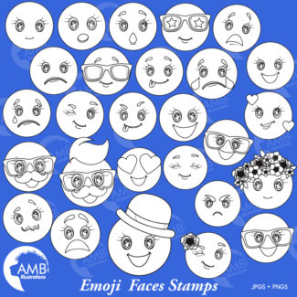 EMOJI Emoticon Stamps
