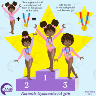 African American Gymnastic Girls