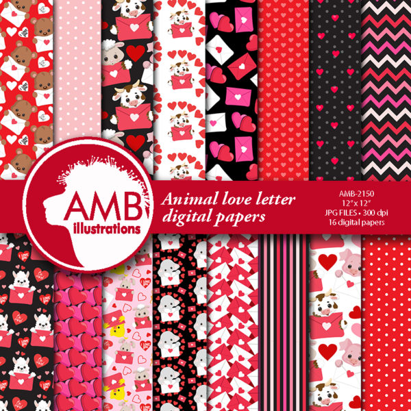 Valentine Love Letter Hearts Papers