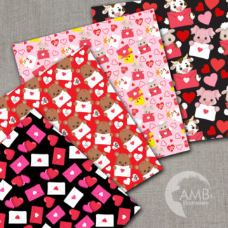 Valentine Love Letter Hearts Papers