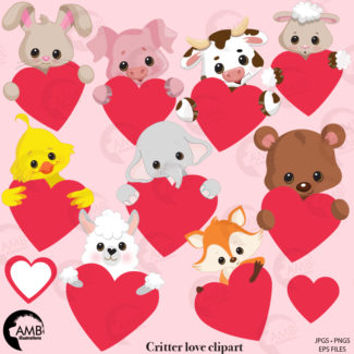 Valentine Animals Clipart