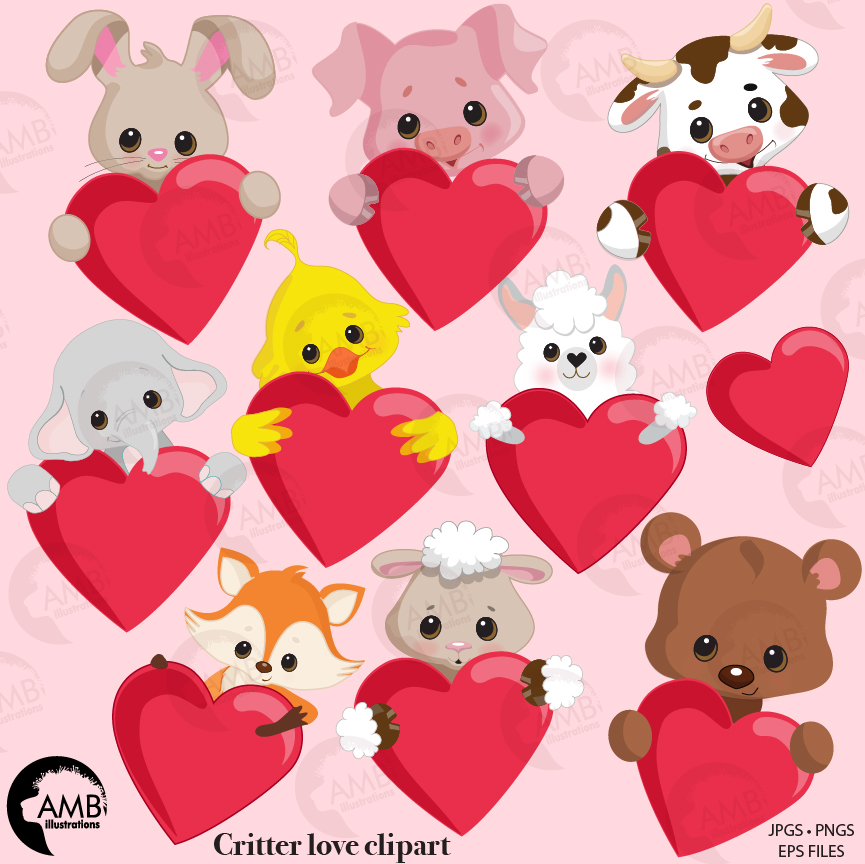 Download Valentine Animals | AMBillustrations.com