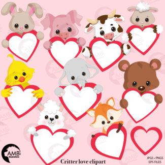 Valentine Animals Clipart