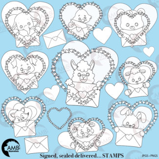 Valentine's Critters Love Stamps
