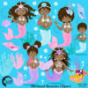 African American Mermaids in Pastels