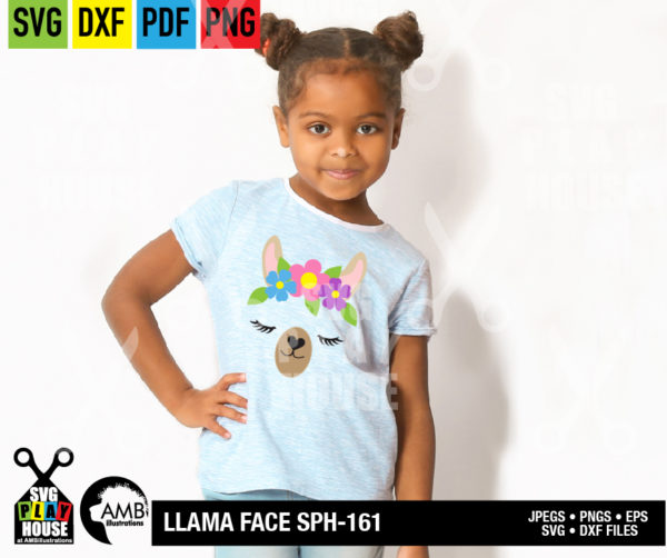 Sleepy Llama Face SVG