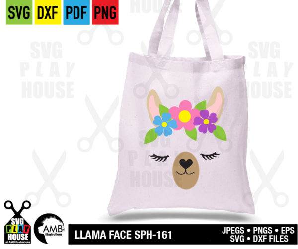 Sleepy Llama Face SVG