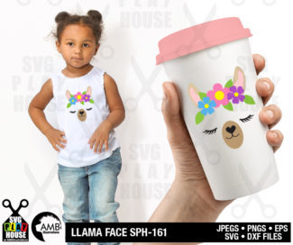 Sleepy Llama Face SVG