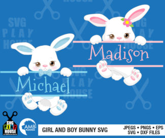 Easter Bunny Face SVG Clipart