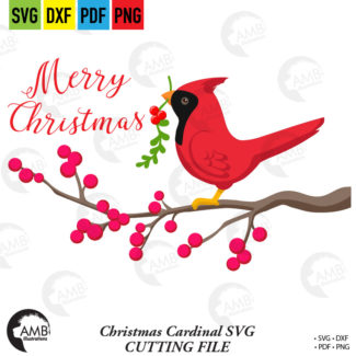 Christmas Cardinal SVG