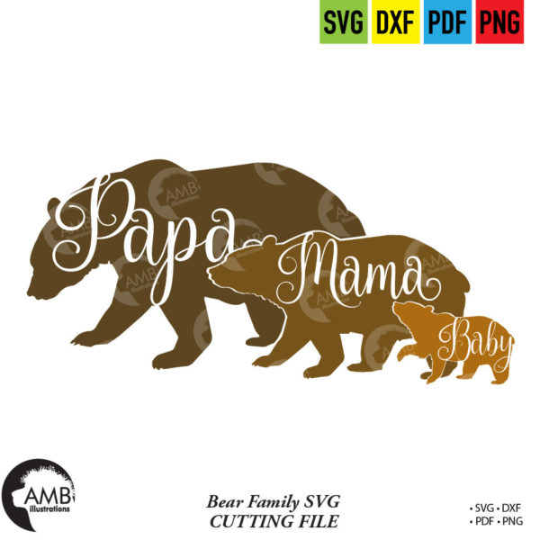 Three Bears Family SVG