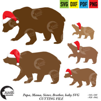 This Papa Mama and Baby Bear Christmas SVG
