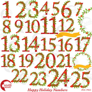 Twelve Days of Christmas Numbers