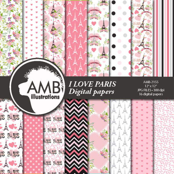 Romantic Pink Paris Patterns