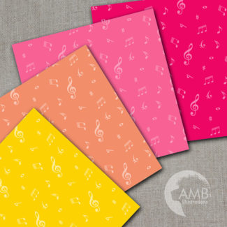 Music Notes Digital Papers