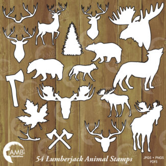 Lumberjack Digital Stamps
