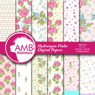 Pink Hydrangea Patterns