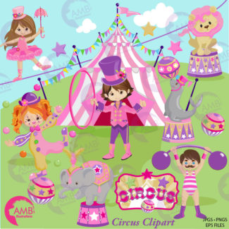 Birthday Girl Pink Circus