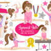 Gymnastic Girls Clipart